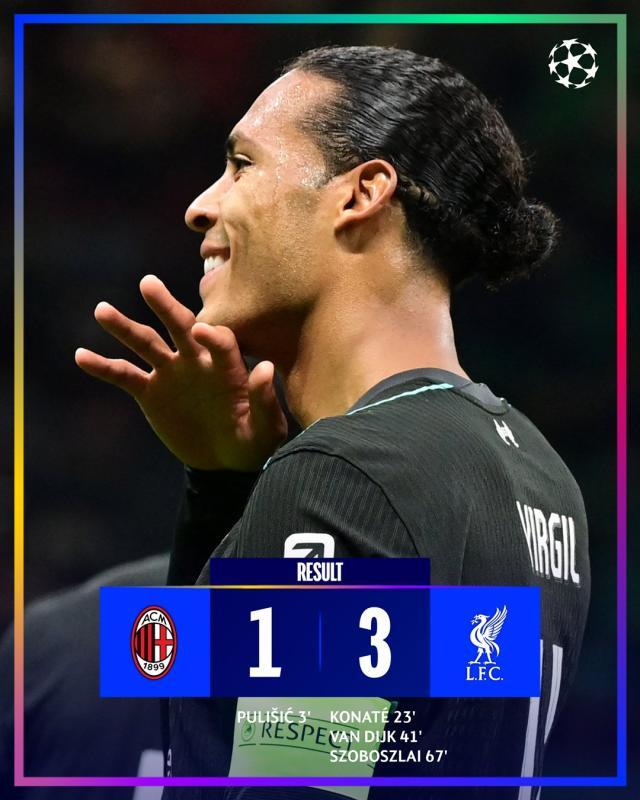 kaiyun-【欧冠】普利希奇闪击，米兰主场1比3遭利物浦逆转